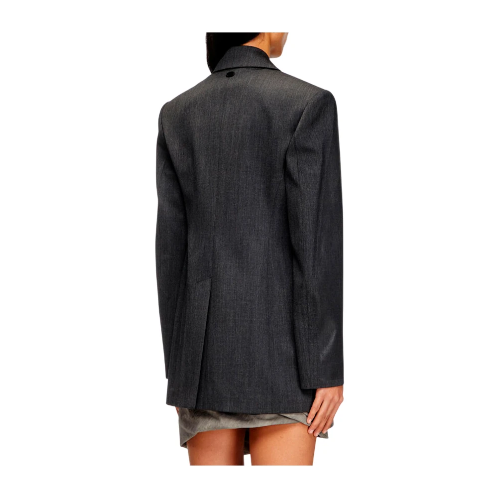 Diesel Elegante Double-Breasted Jassen Gray Dames