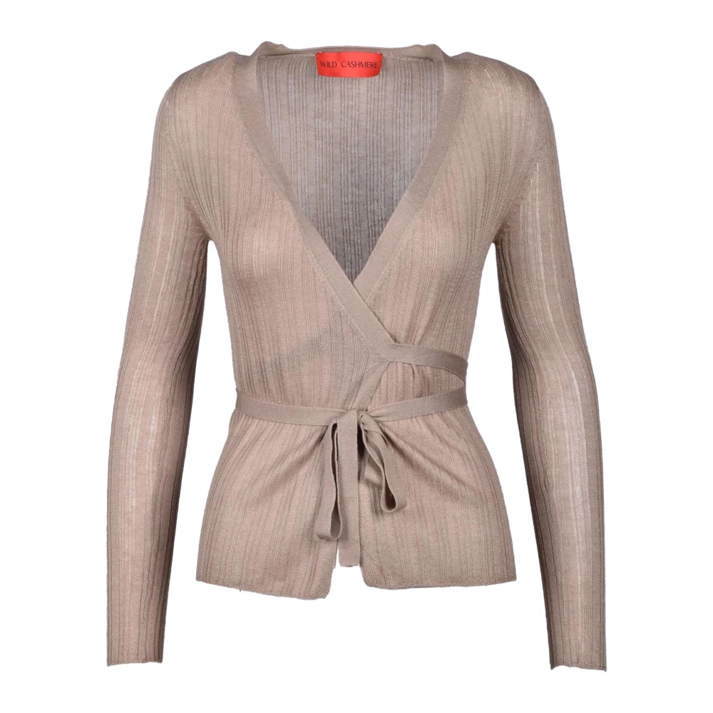 Wild Cashmere Luxe Cashmere Zijde Blend Vest Beige Dames