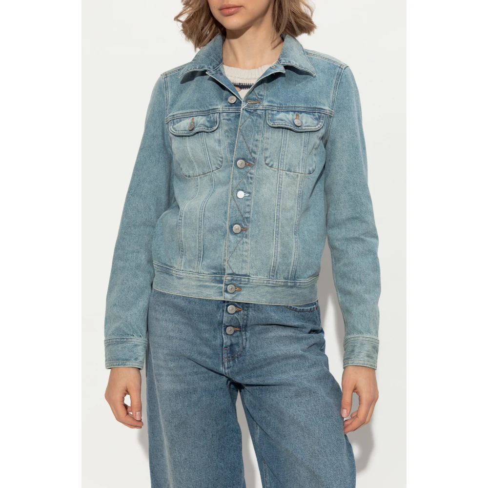 MM6 Maison Margiela Spijkerjas met split Blue Dames