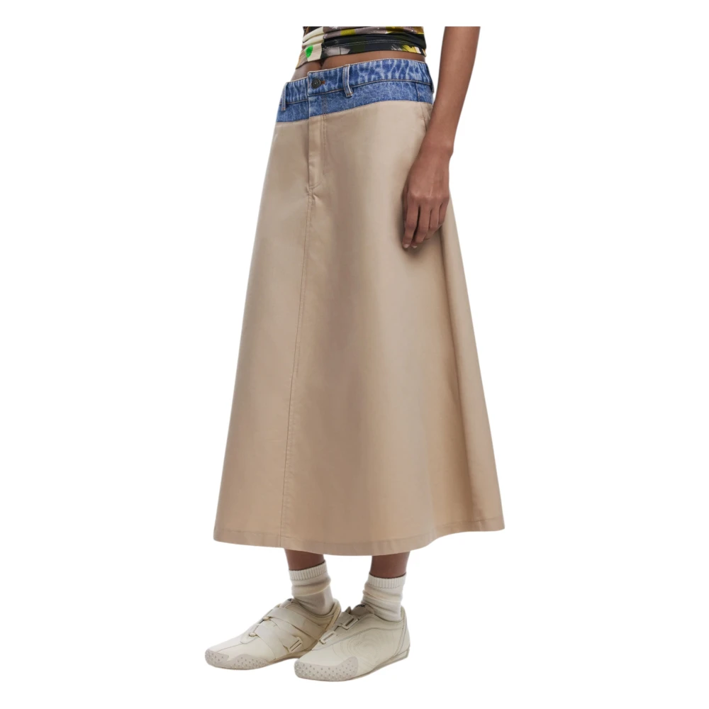 Desigual Beige Rok met Voorzakken Beige Dames