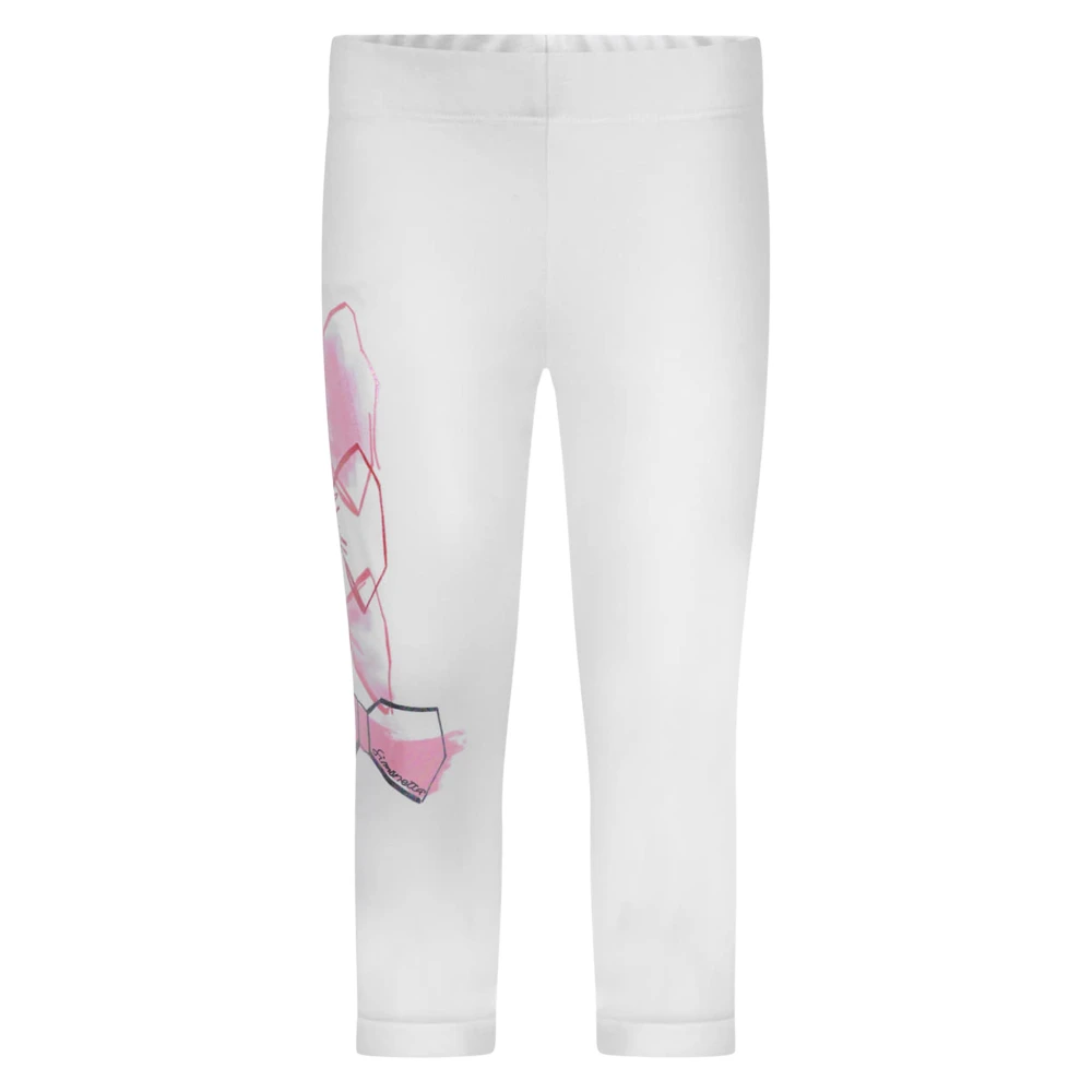 Simonetta White Leggings, Female, 5 Y, Bow Print Bottoms