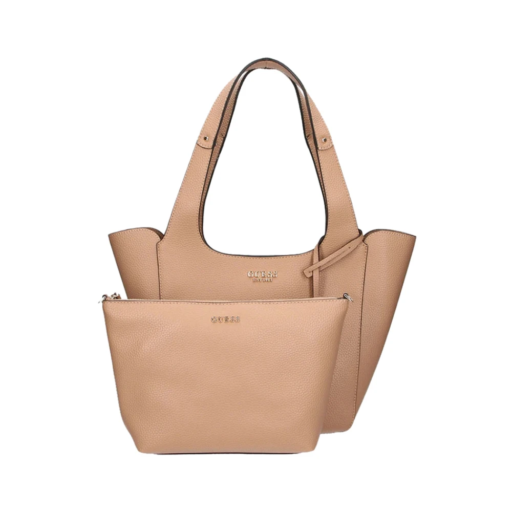 Guess Elegante Beige Handtas met Gouden Details Beige Dames