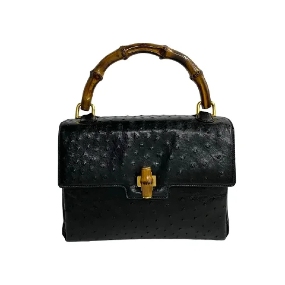 Gucci Vintage Pre-owned Leather handbags Black Dames