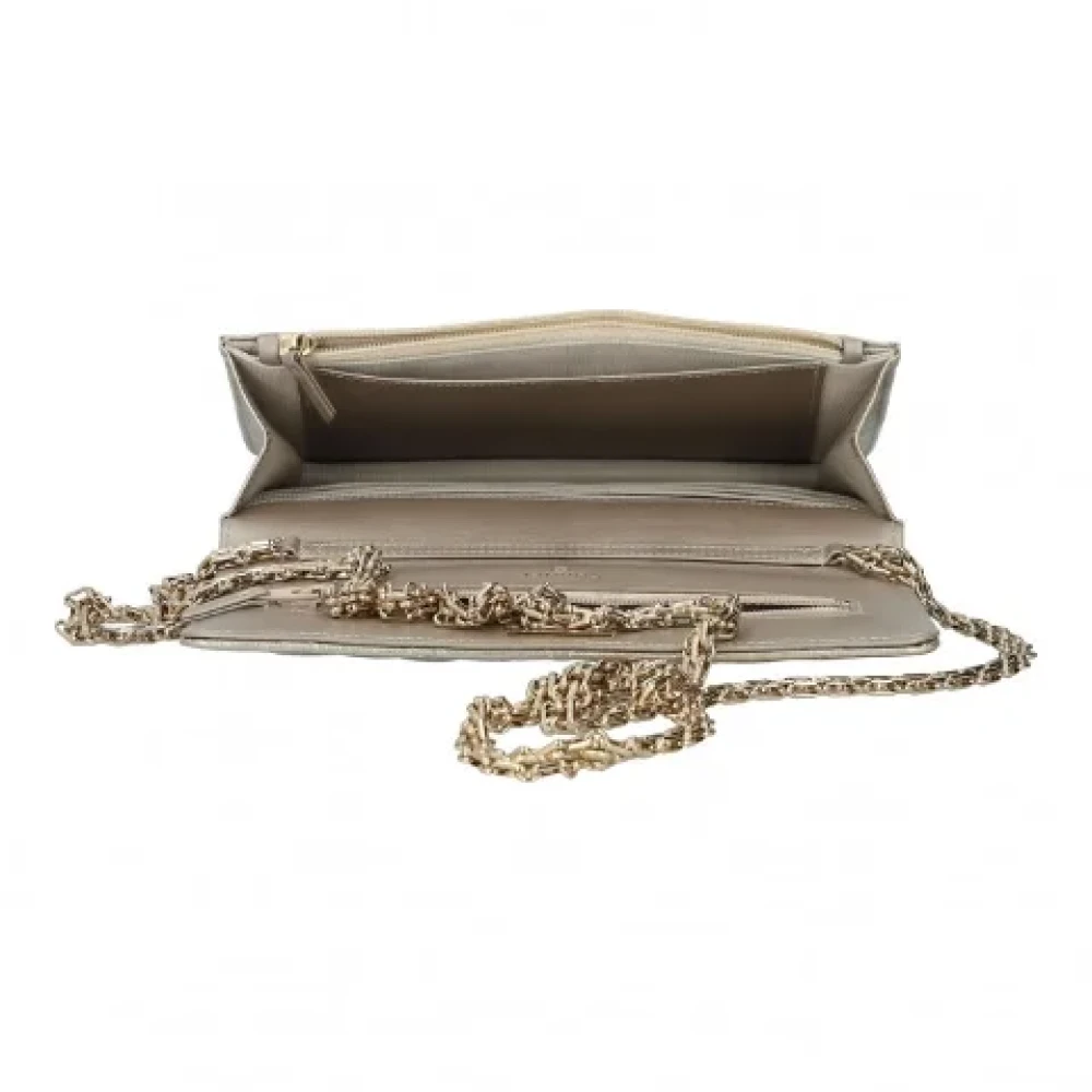 Chanel Vintage Pre-owned Leather wallets Beige Dames