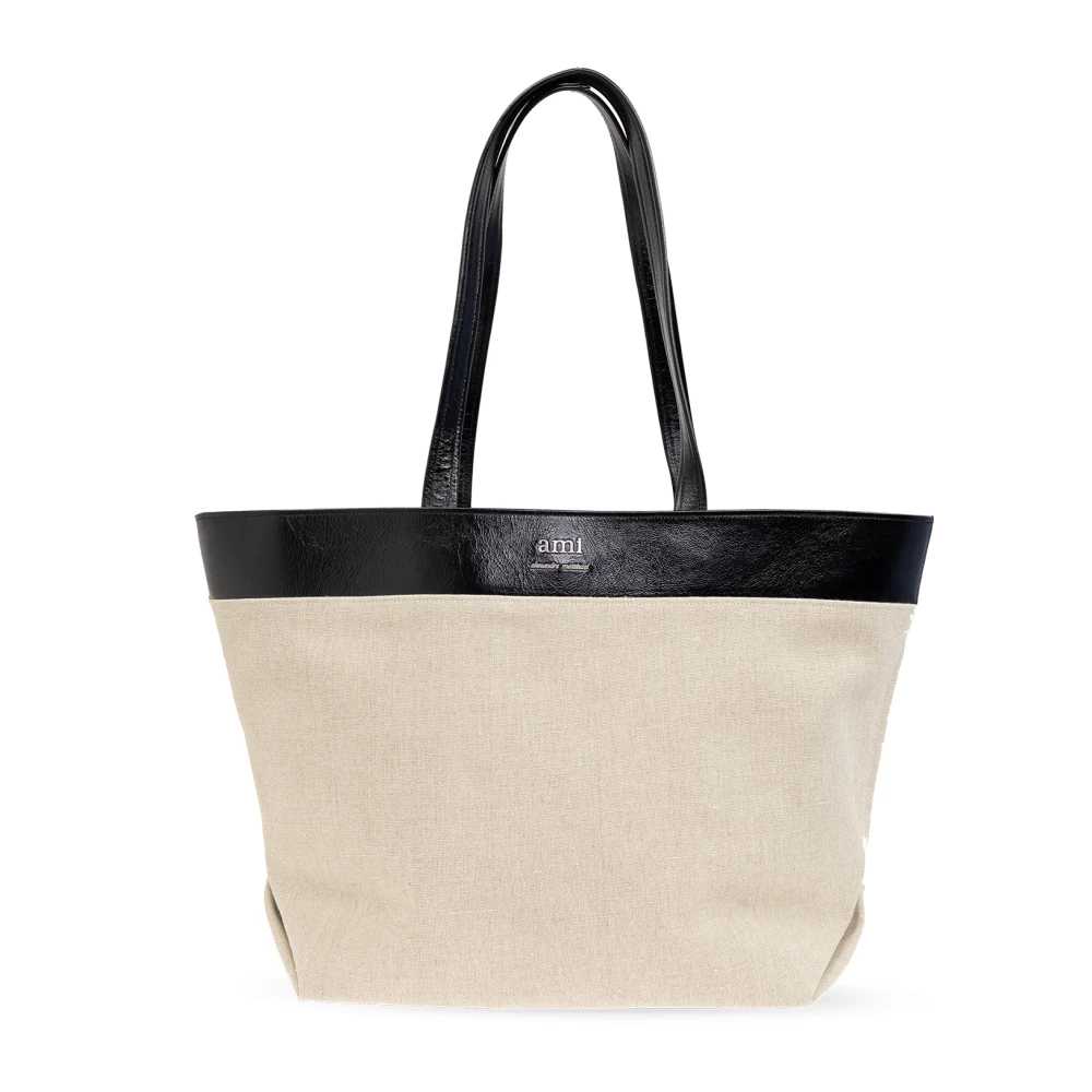 Ami Paris Shopper väska Beige, Dam