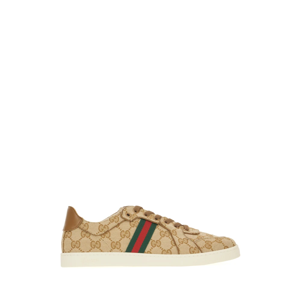 Gucci Stretch Low-Top Sneaker Dames Schoenen Bruin