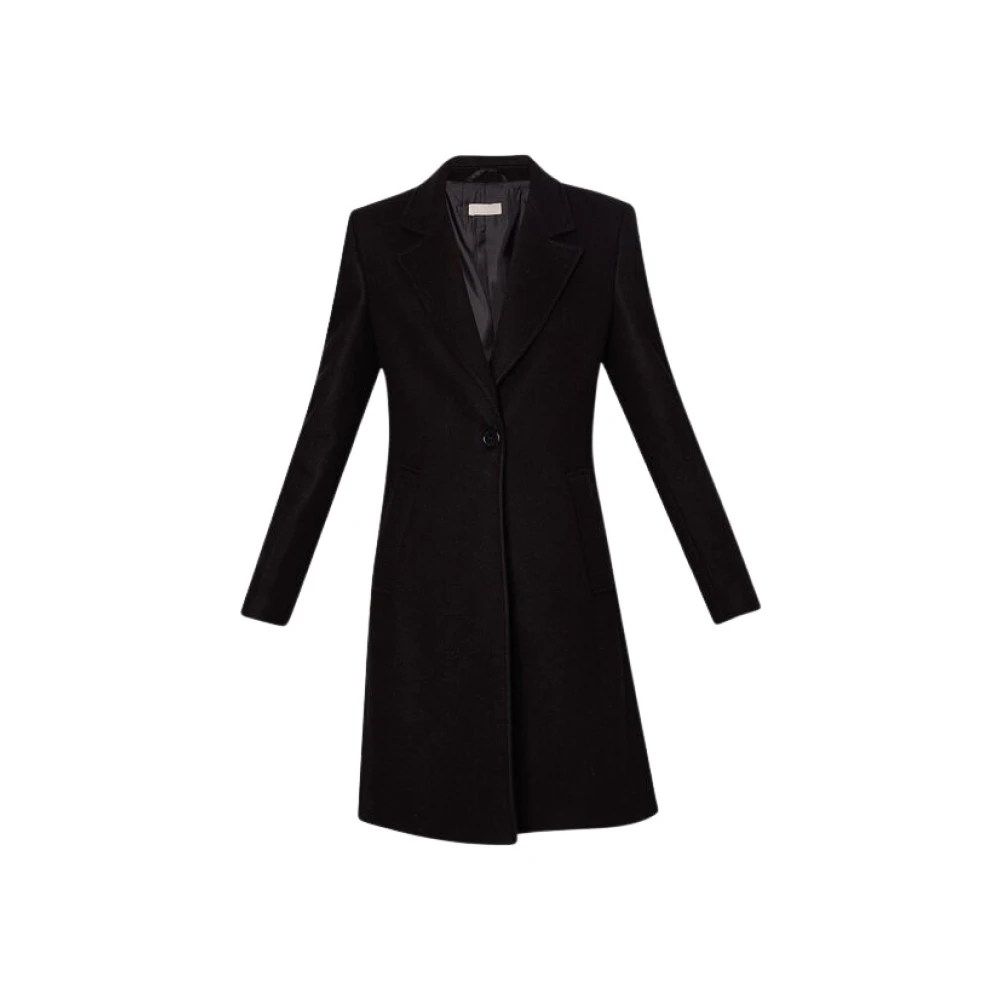 Liu Jo Wollen Jas met Revers Black Dames