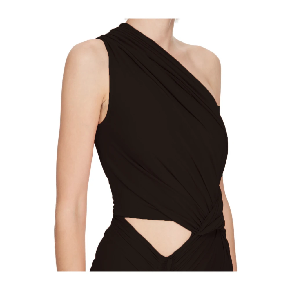 Rick Owens Elegante Zwarte Gebreide Jurk Black Dames