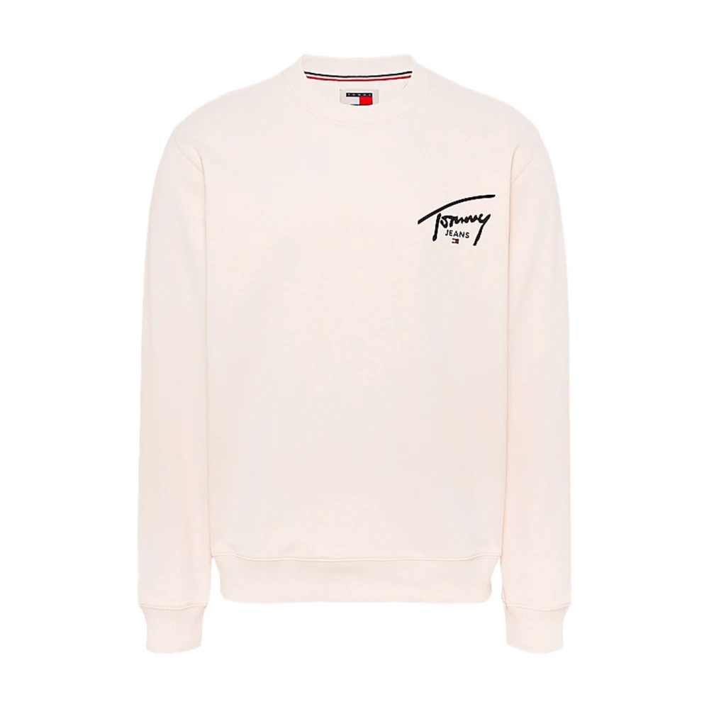 Tommy Hilfiger Grafische Logo Sweater Beige Heren