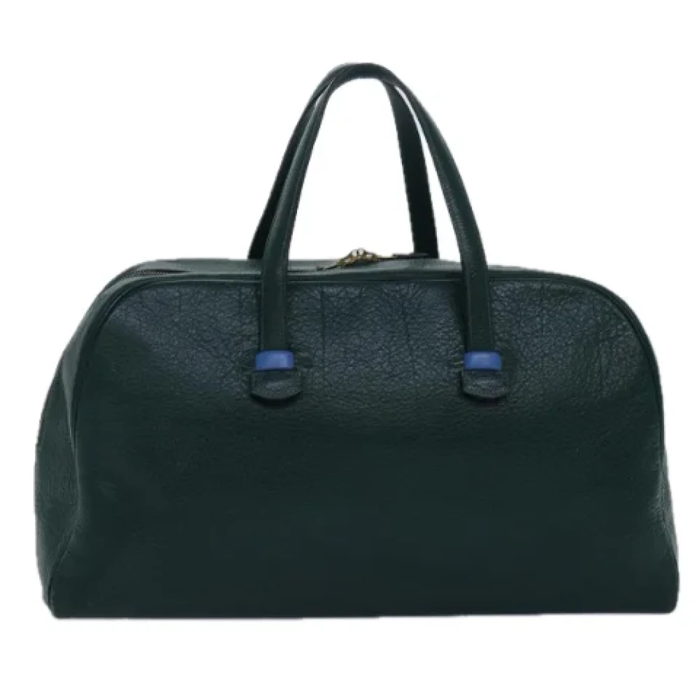 Hermès Vintage Pre-owned Leather handbags Green Dames