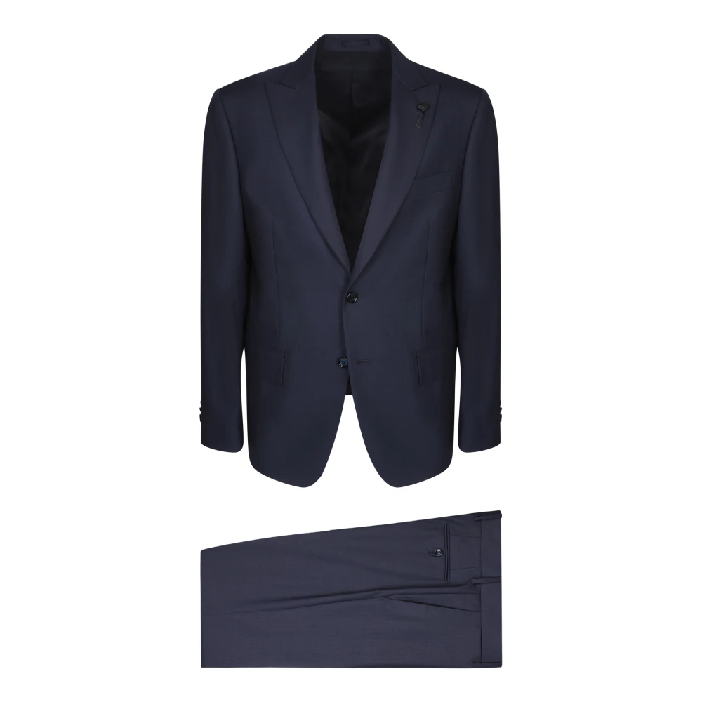 Lardini Men's Blue Single-Breasted Suit - Single Breasted Suits - Xl - Suits