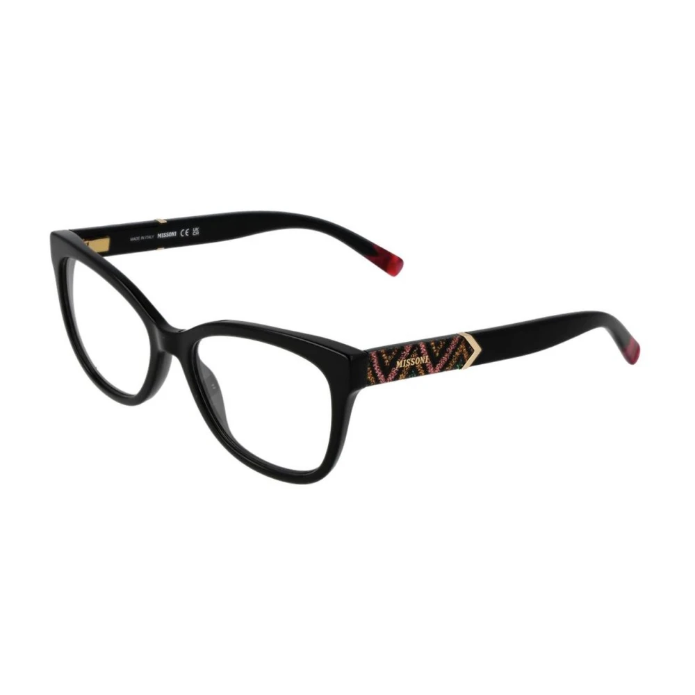Missoni Women's Black Glasses, One Size, Chic Cat Eye Optical Frames