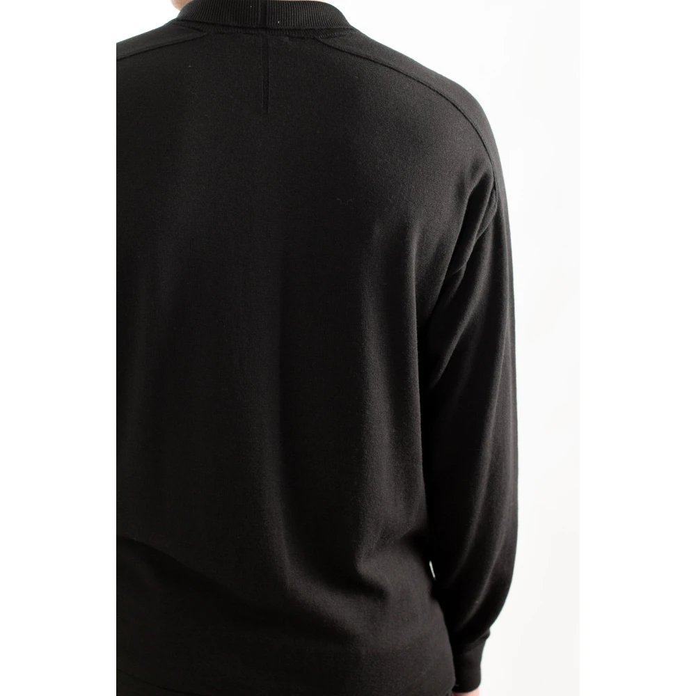 Transit Gebreide losse pasvorm shirt Black Heren
