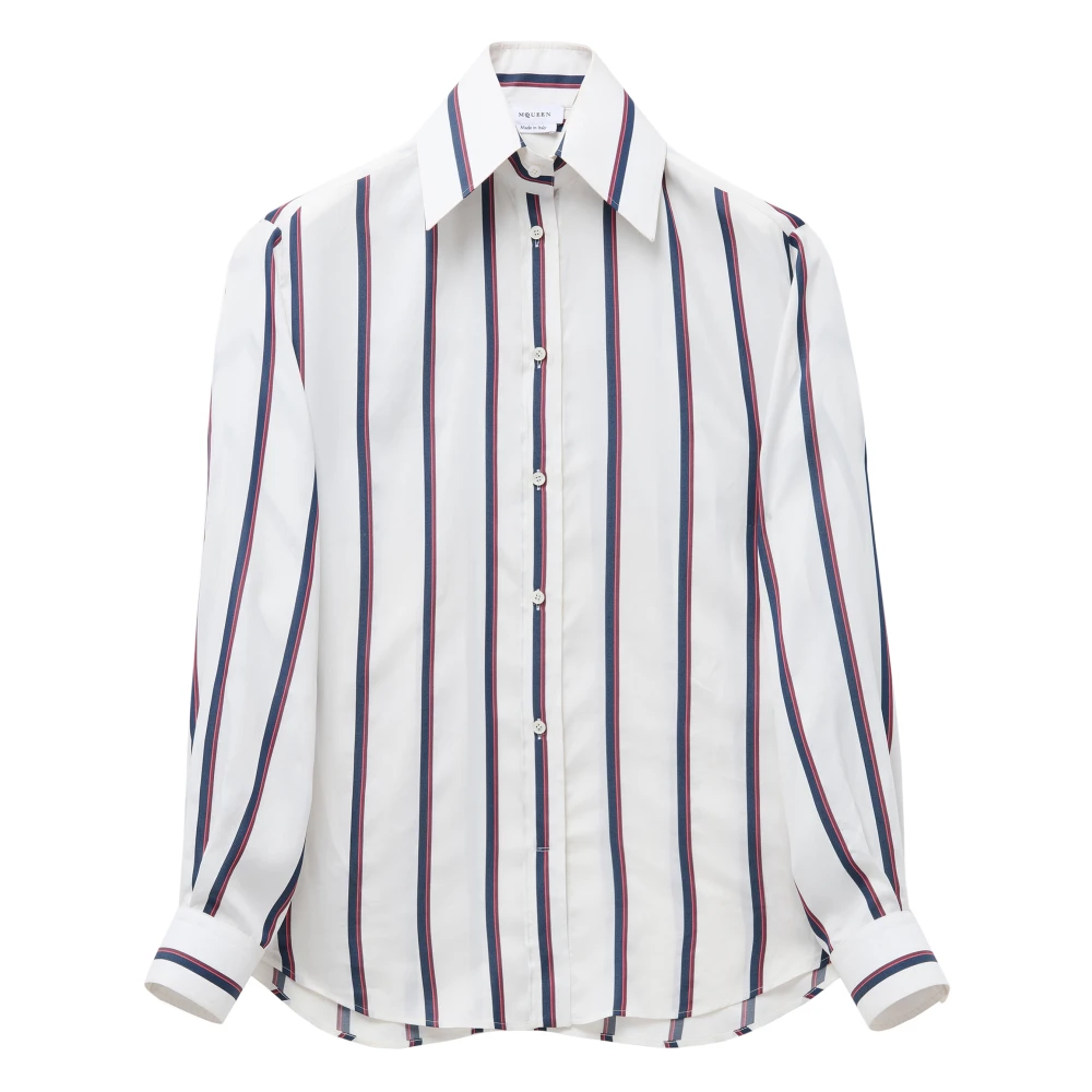 Alexander mcqueen Gestreept zijden overhemd Moderne twist Multicolor Dames