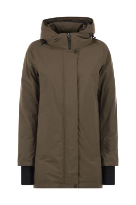 Hooded A-Shape Jacket in 2-Layer Windstopper