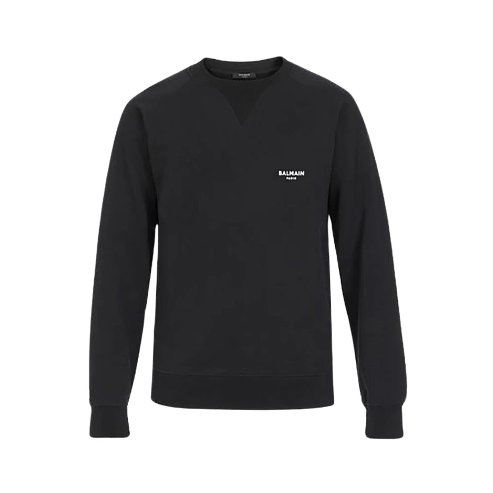 Balmain Milieuvriendelijke Zwarte Katoenen Sweatshirt Black Heren