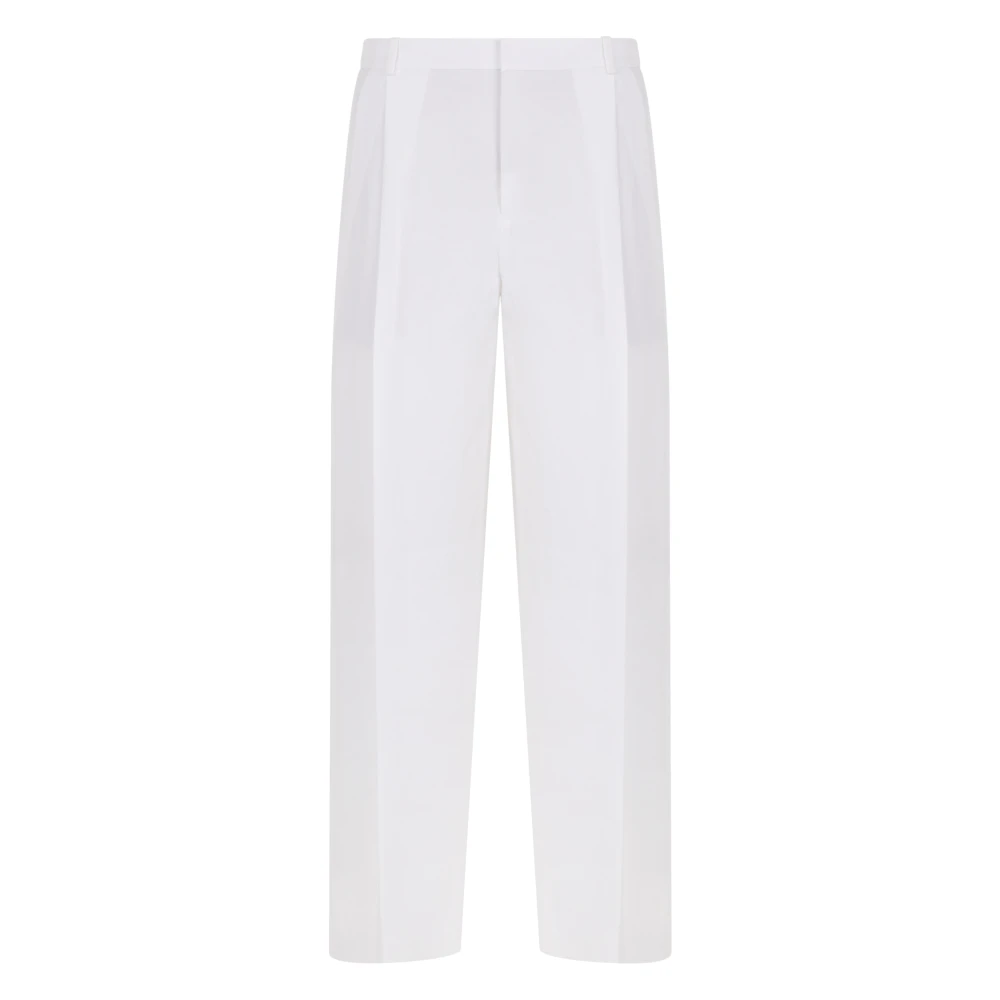 Vince Women's White Wide Trousers, 2XS, Straight Trousers