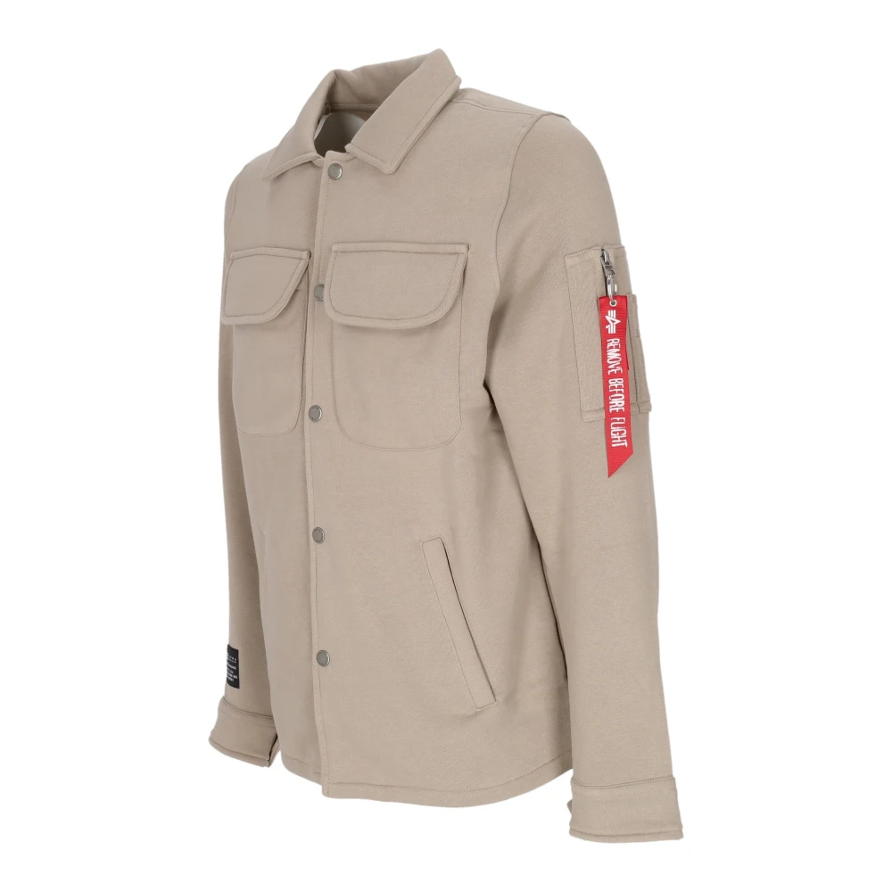 alpha industries Vintage Sand Gewatteerd Heren Overshirt Beige Heren