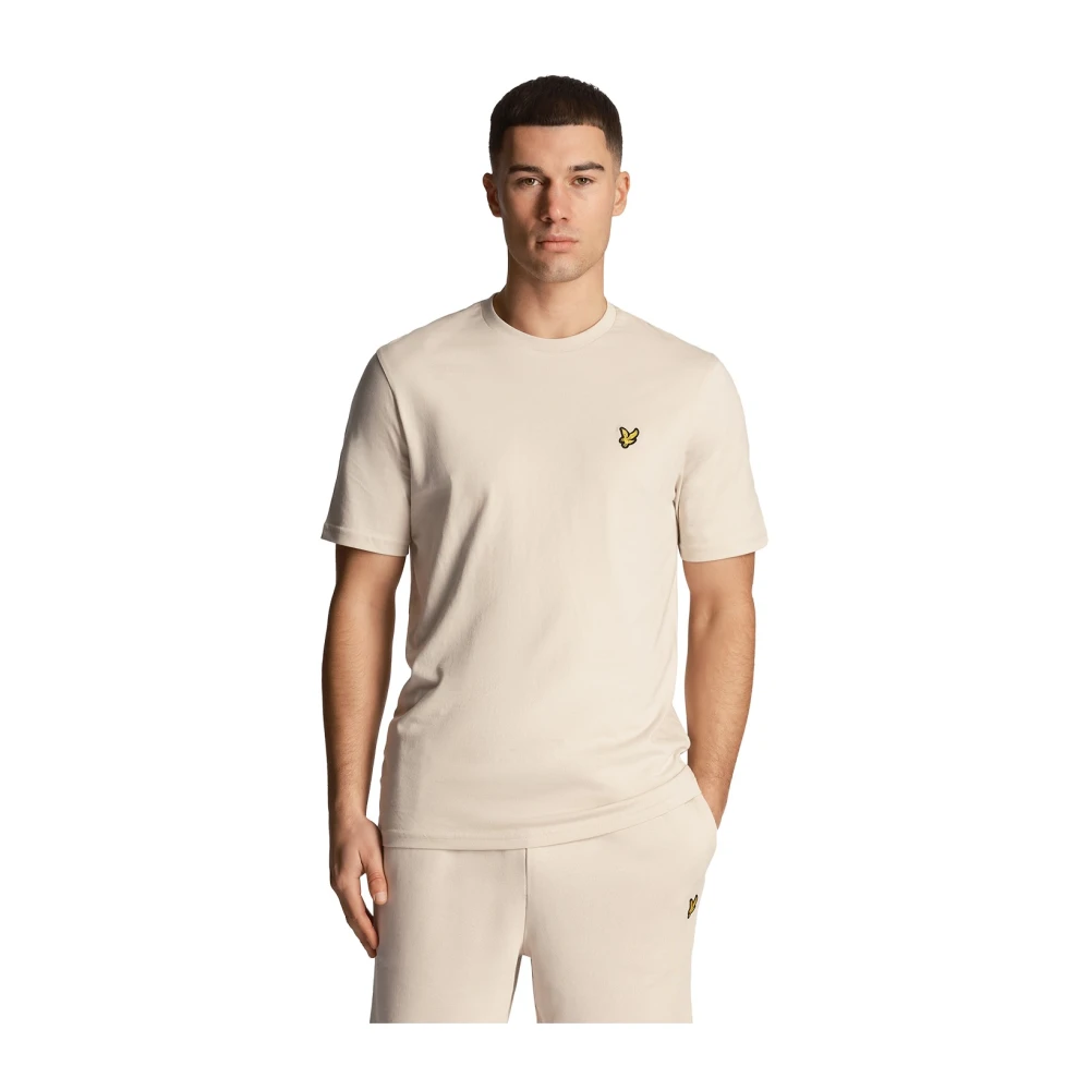 Lyle & Scott Men's Beige Ss T-Shirts Plain T-Shirt - T-Shirts - S - Tops