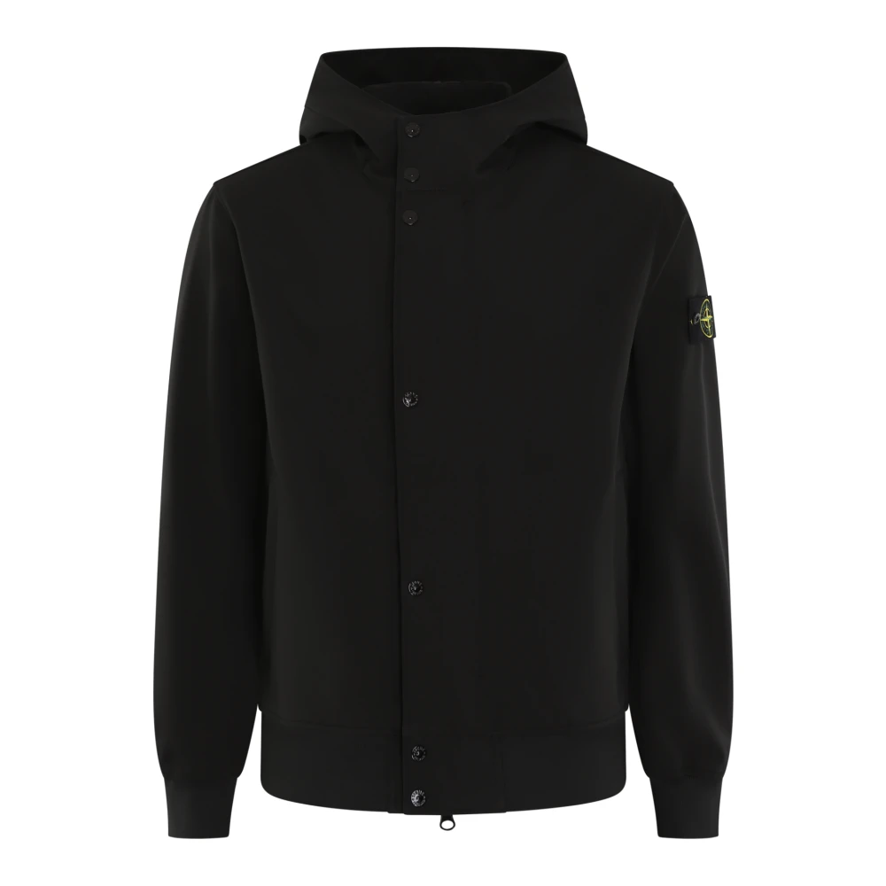 Stone Island Soft Shell Jacka för Män Black, Herr