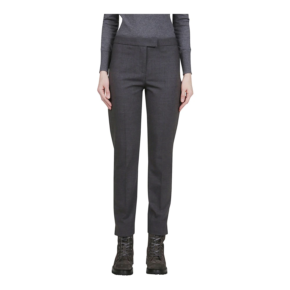 Eleventy Slim Fit Wollen Broek Gray Dames