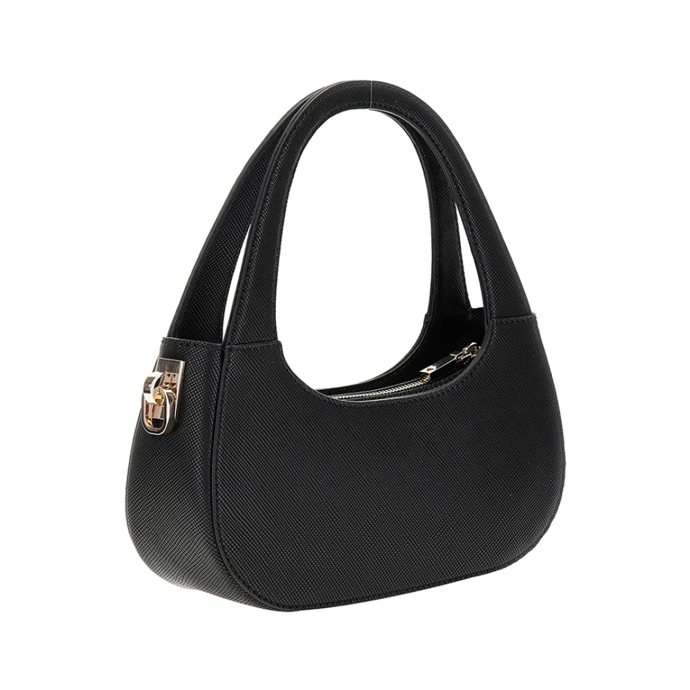 Guess Zwarte leren handtas met ritssluiting Black Dames