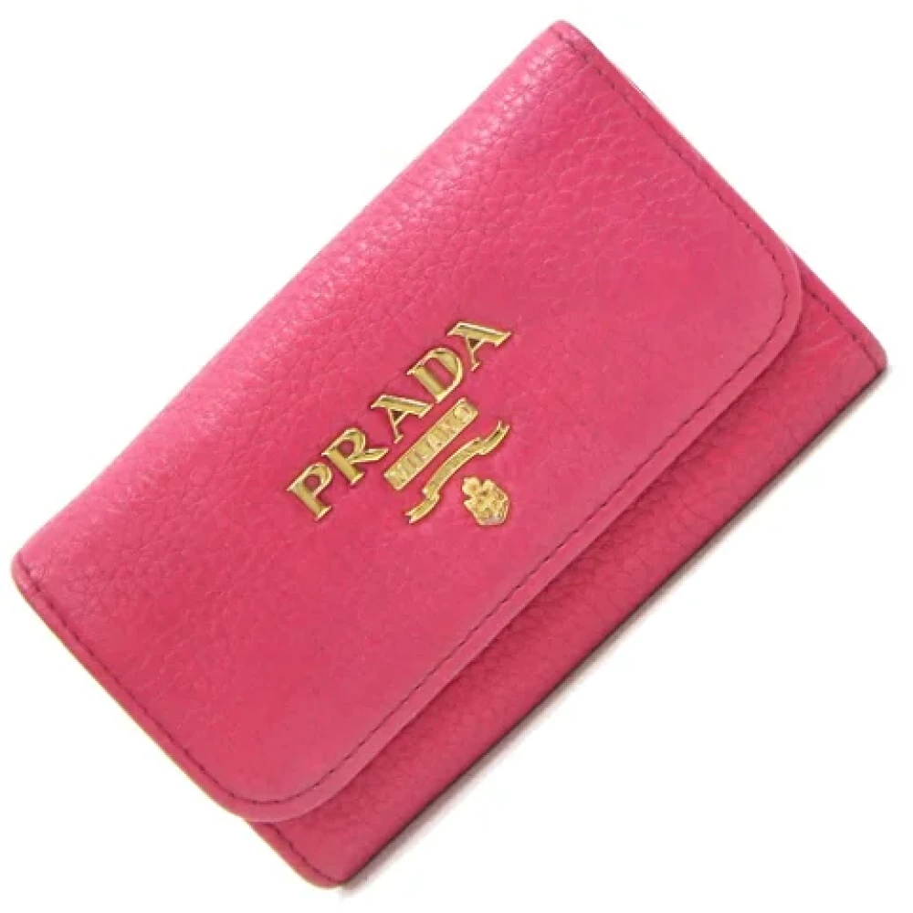 Prada Vintage Pre-owned Leather key-holders Pink Dames