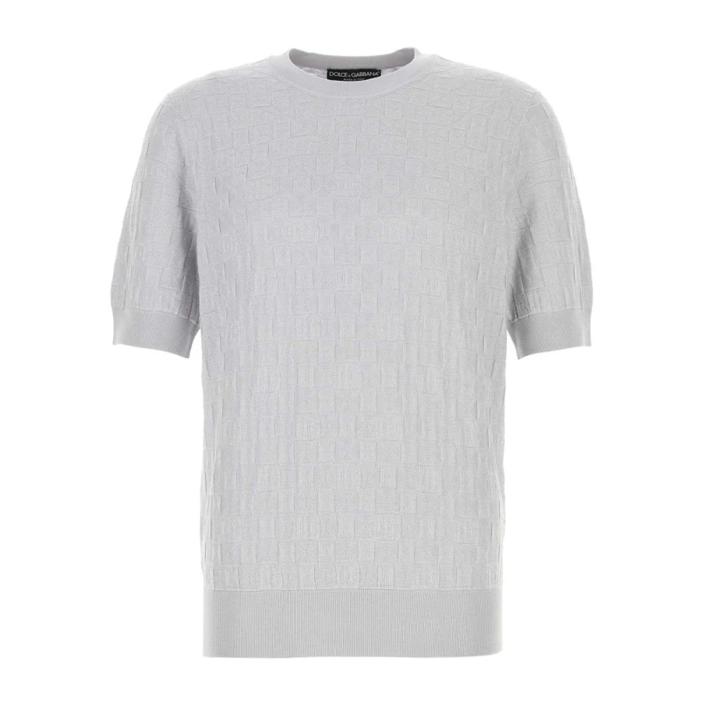 Dolce & Gabbana Men's Gray Stylish Knitwear Pullover Collection