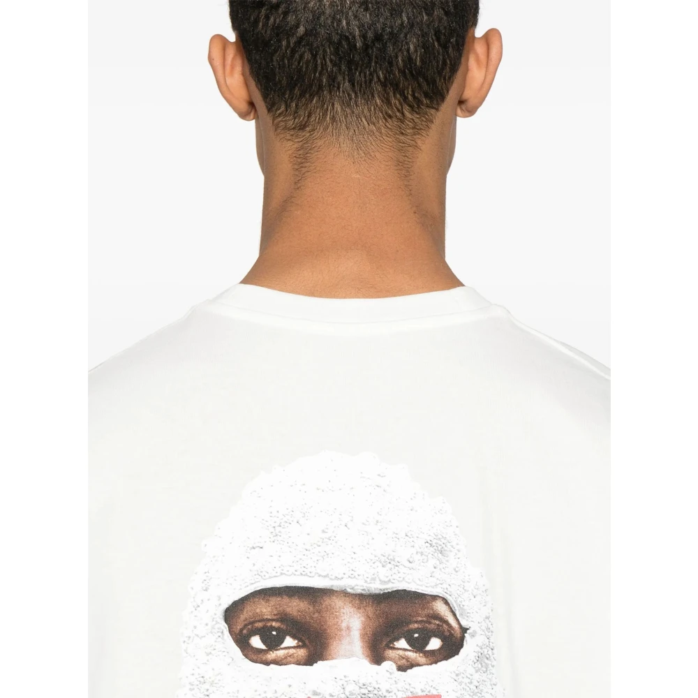IH NOM UH NIT Wit Logo Print T-shirt Authentic Mask White Heren
