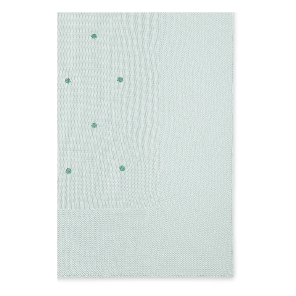 Little Bear Groene katoenen deken met stippen Green Unisex