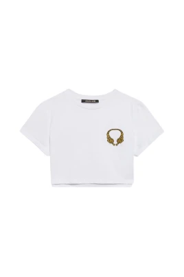 Cotton Crop Top med Tigrar