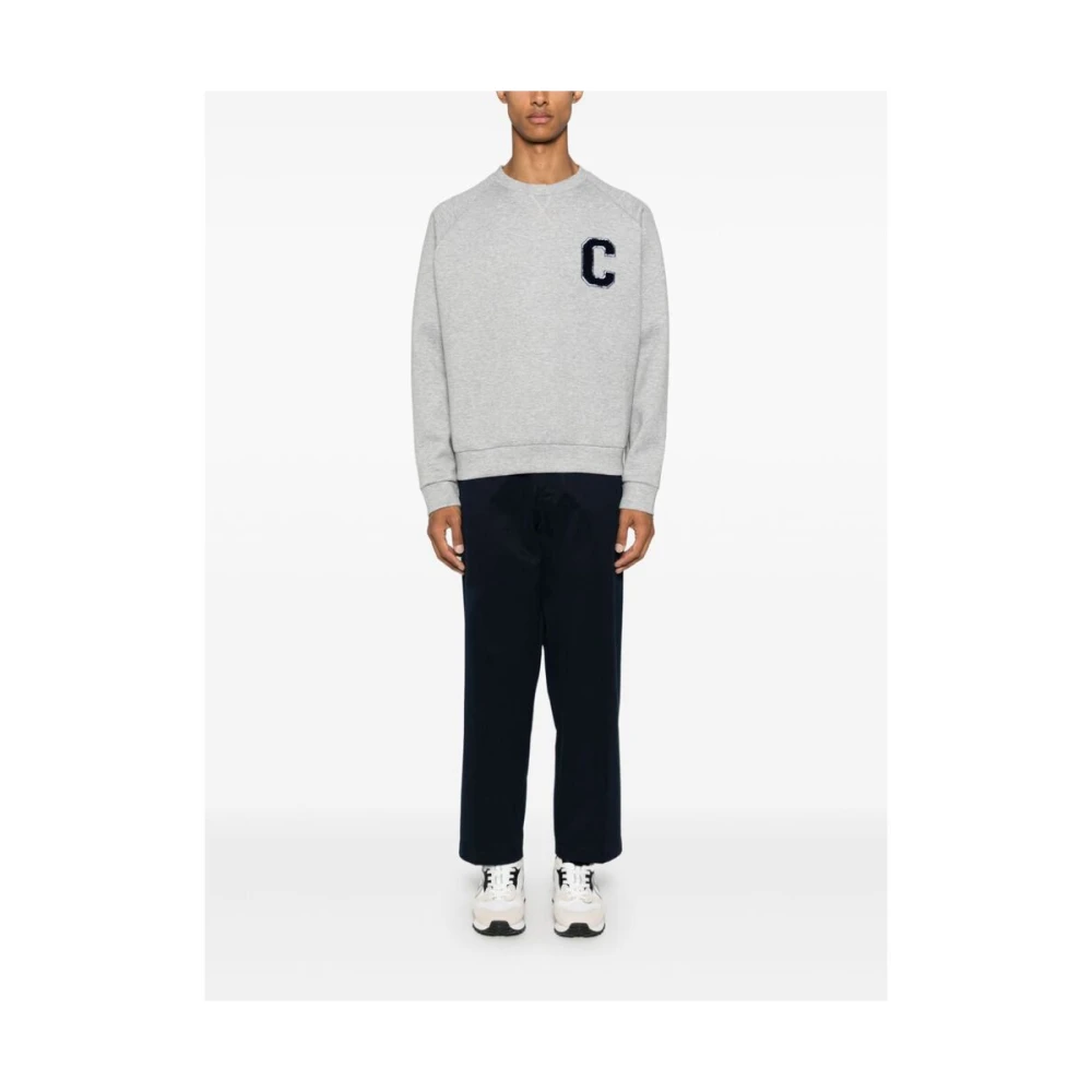 Cruna Navy Blauwe Katoenen Tapered Broek Blue Heren
