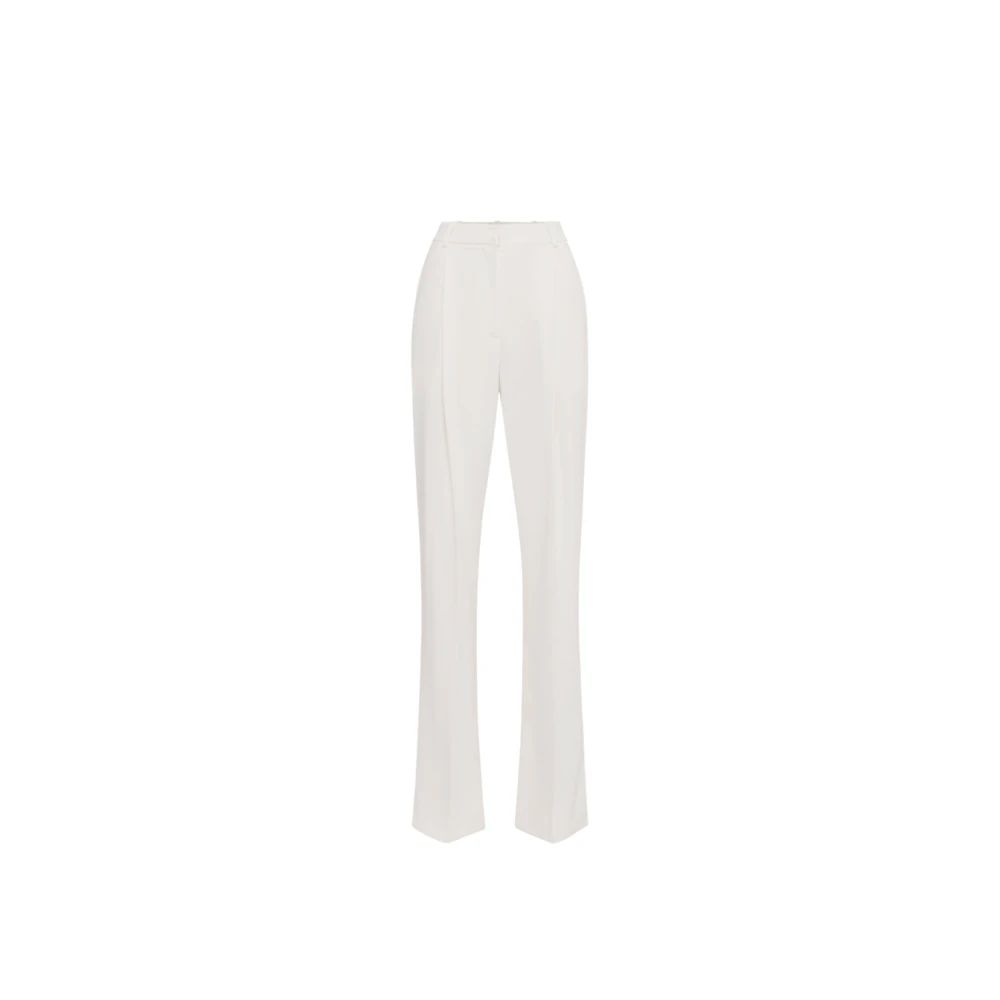 Elisabetta Franchi Ivoor Broek met Stretch Crêpe White Dames