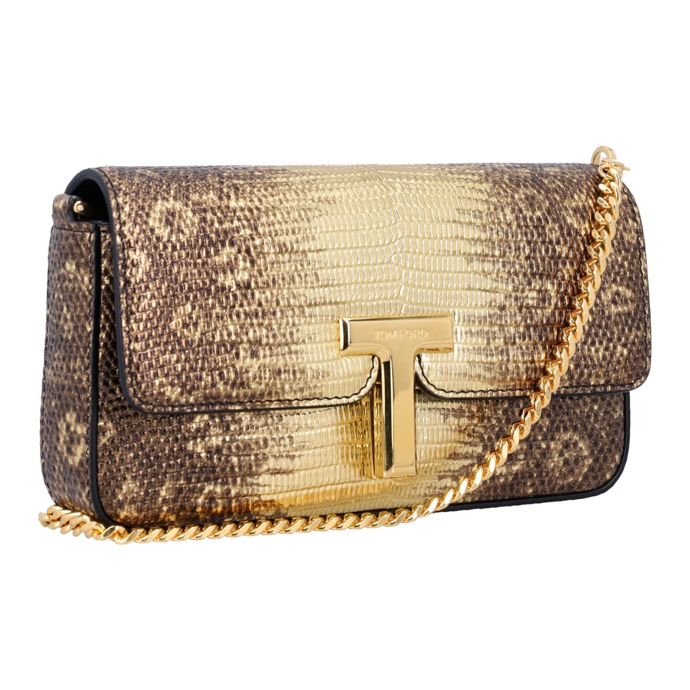 Tom Ford Tejus Print Mini Tas Yellow Dames