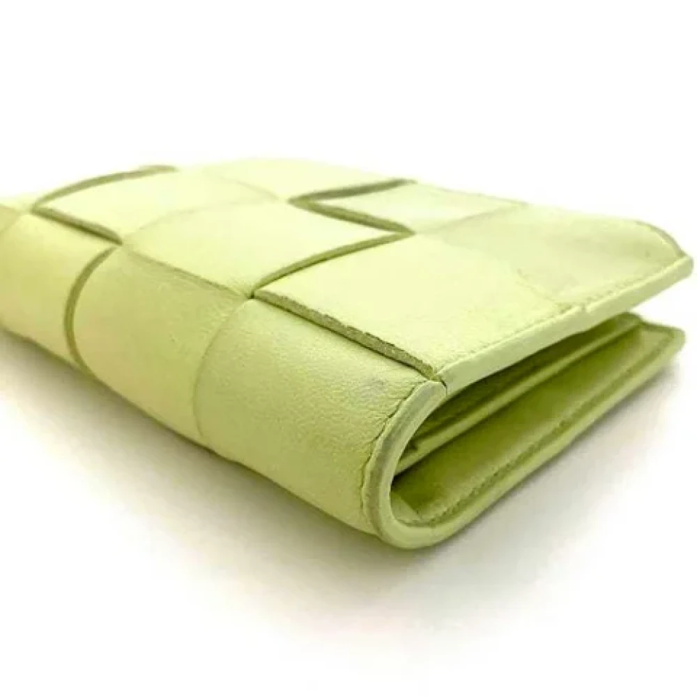Bottega Veneta Vintage Pre-owned Leather wallets Green Dames