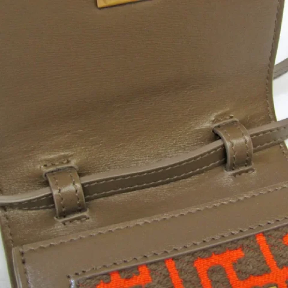 Balmain Pre-owned Leather shoulder-bags Beige Dames
