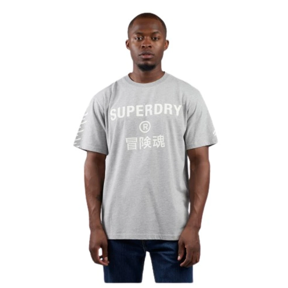 Superdry Gedurfde en Vernieuwde Heren T-Shirt Gray Heren