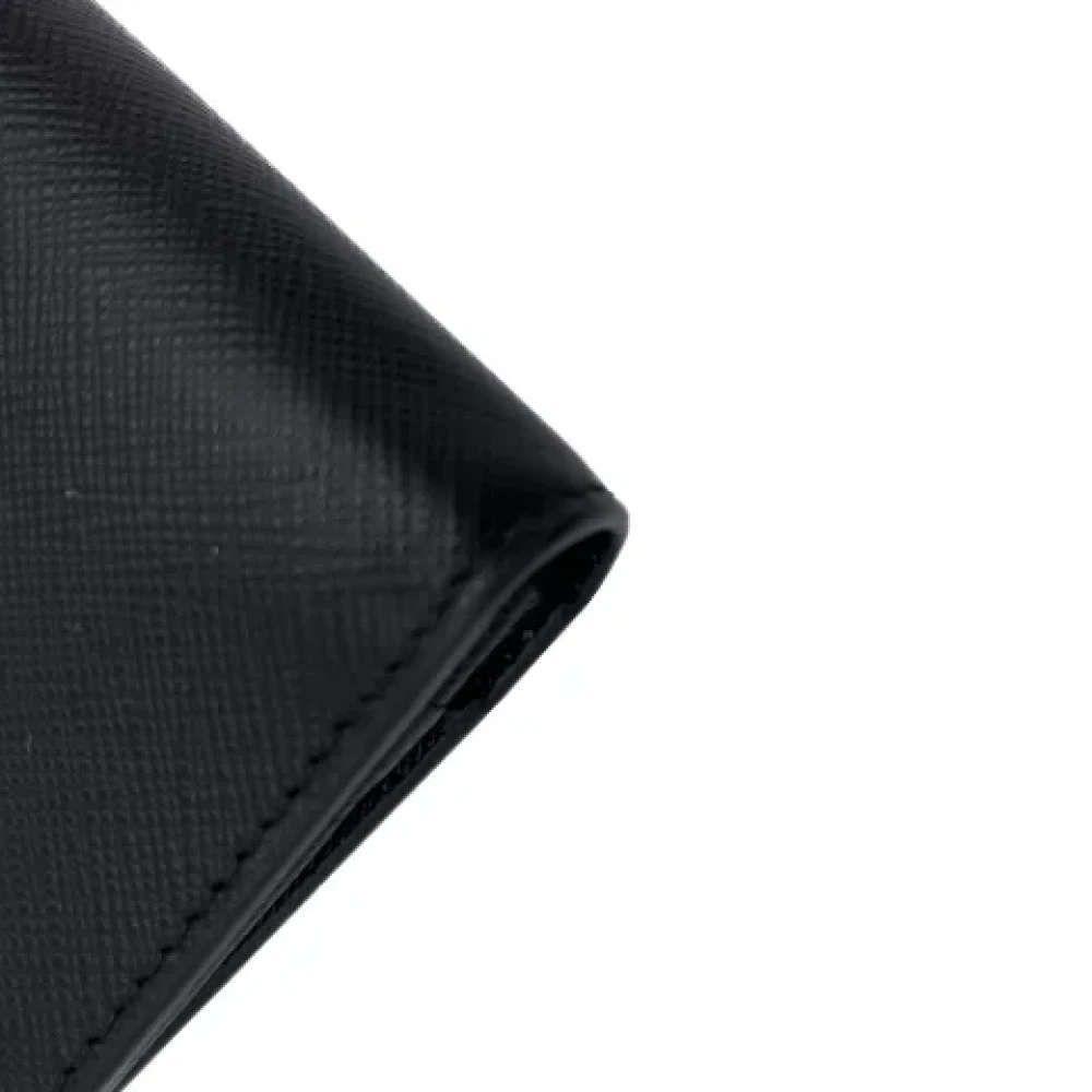 Prada Vintage Pre-owned Leather wallets Black Dames