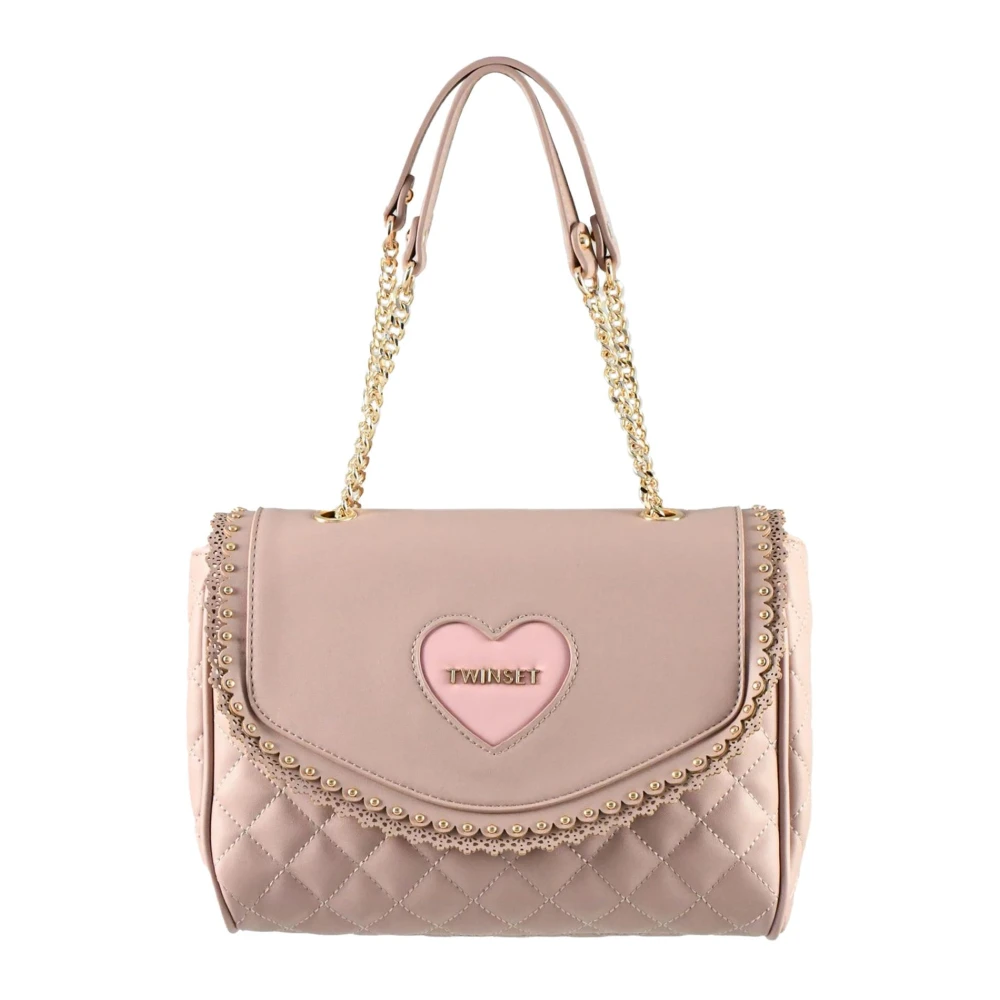 Twinset Stijlvolle PU-tas Pink Dames