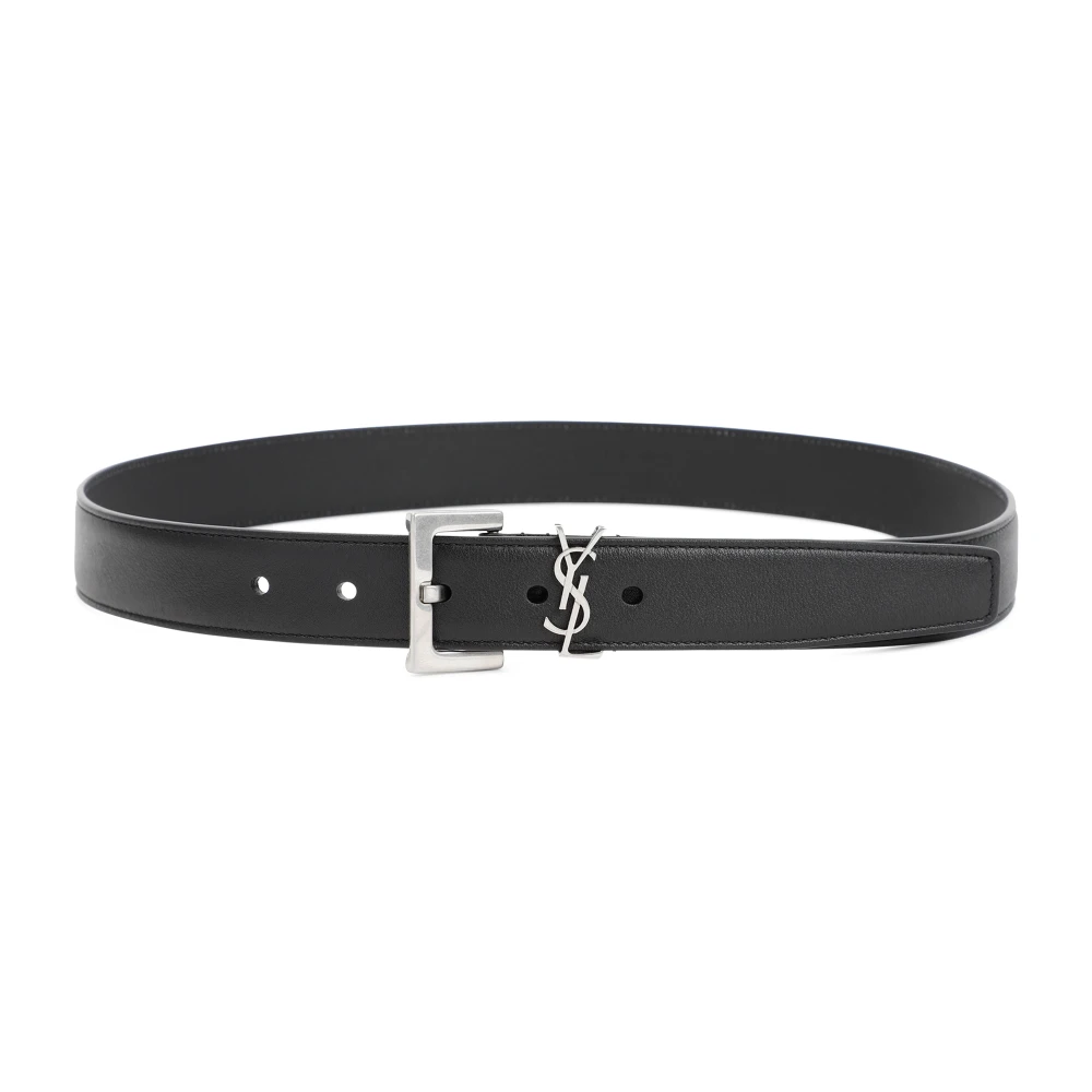 Saint Laurent Women's Black Belts, 90 Cm, Cassandre Belt