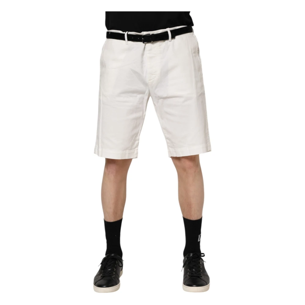 Dolce & Gabbana Men's White Casual Shorts, 5XL, Cotton Stretch Casual Shorts