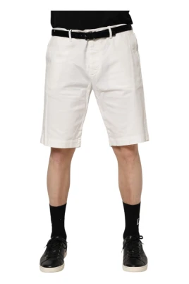Vita Bomull Stretch Herr Casual Shorts