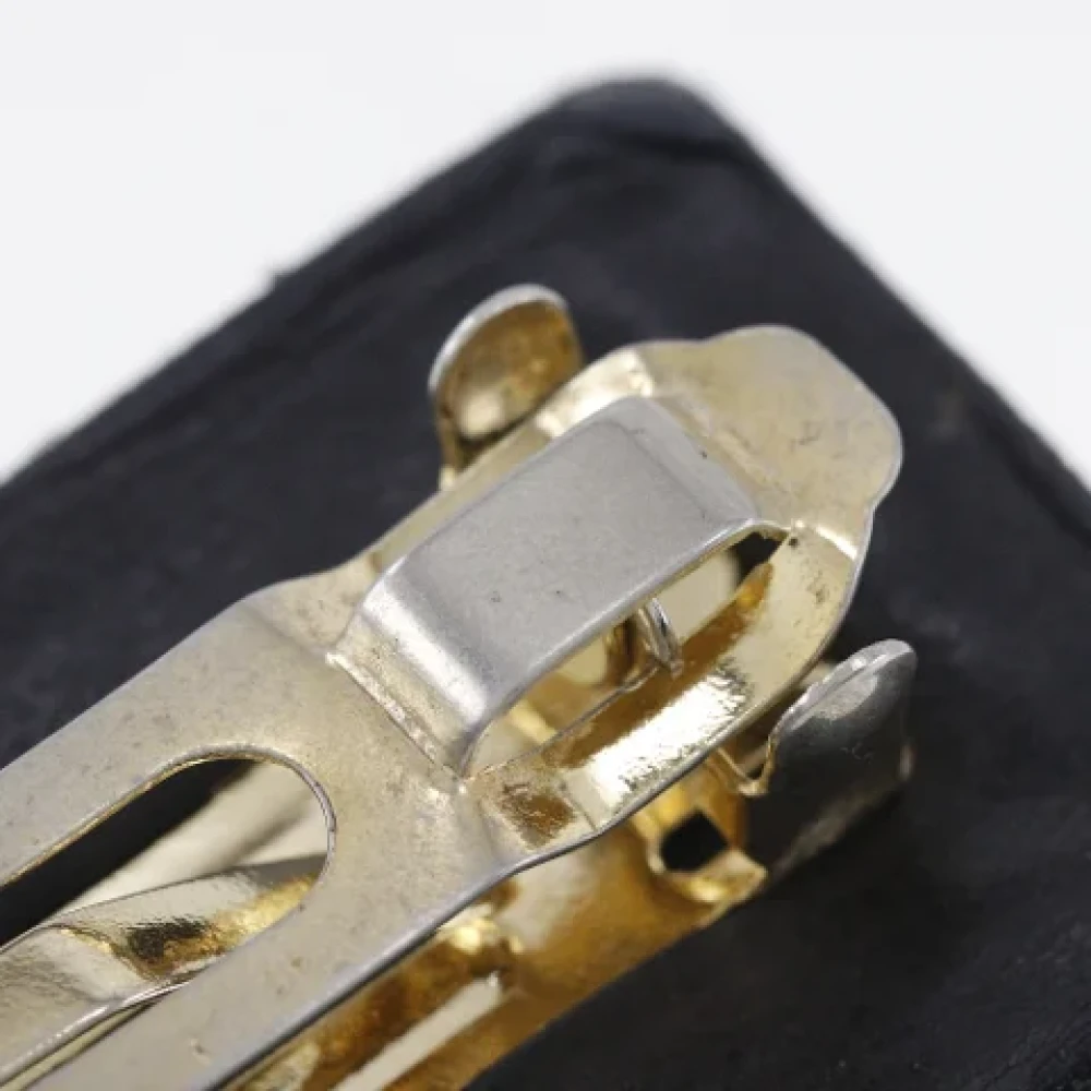 Chanel Vintage Pre-owned Canvas hair-accessories Black Dames