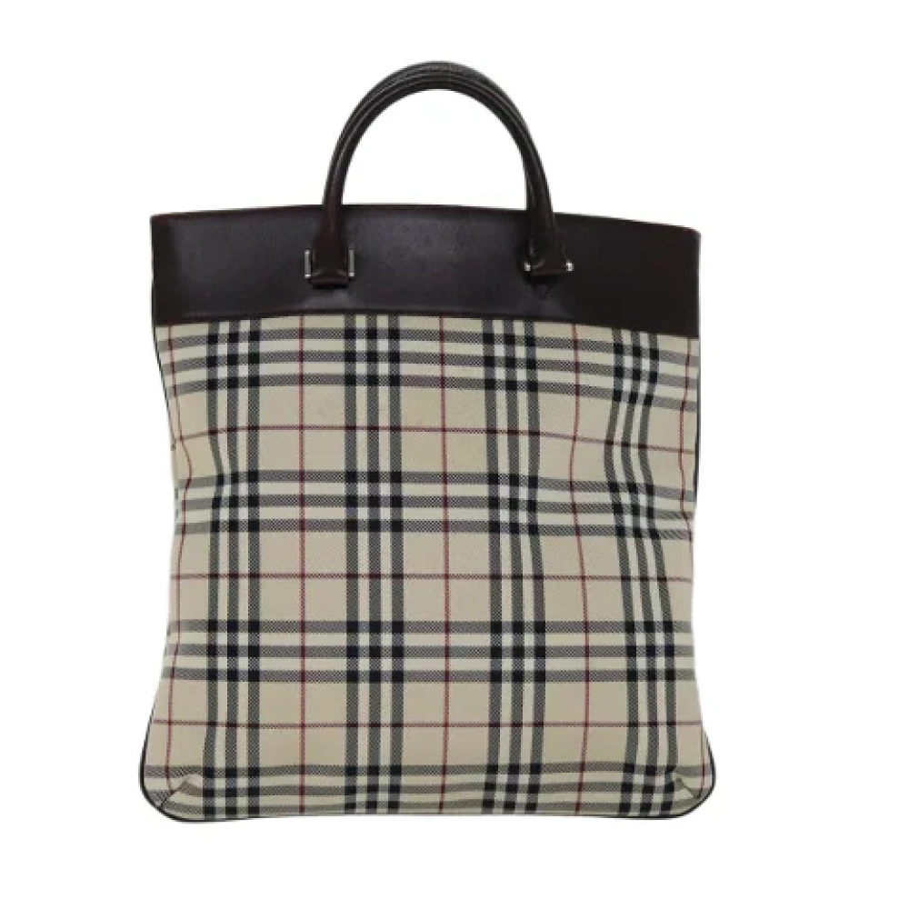 Burberry Vintage Pre-owned Canvas handbags Beige Dames