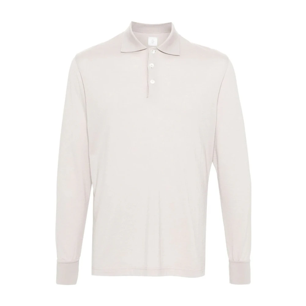 Eleventy Beige Casual Långärmad Pikétröja