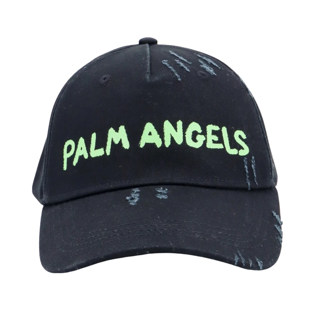 Palm Angels Katoenen pet met verstelbare band Black Heren