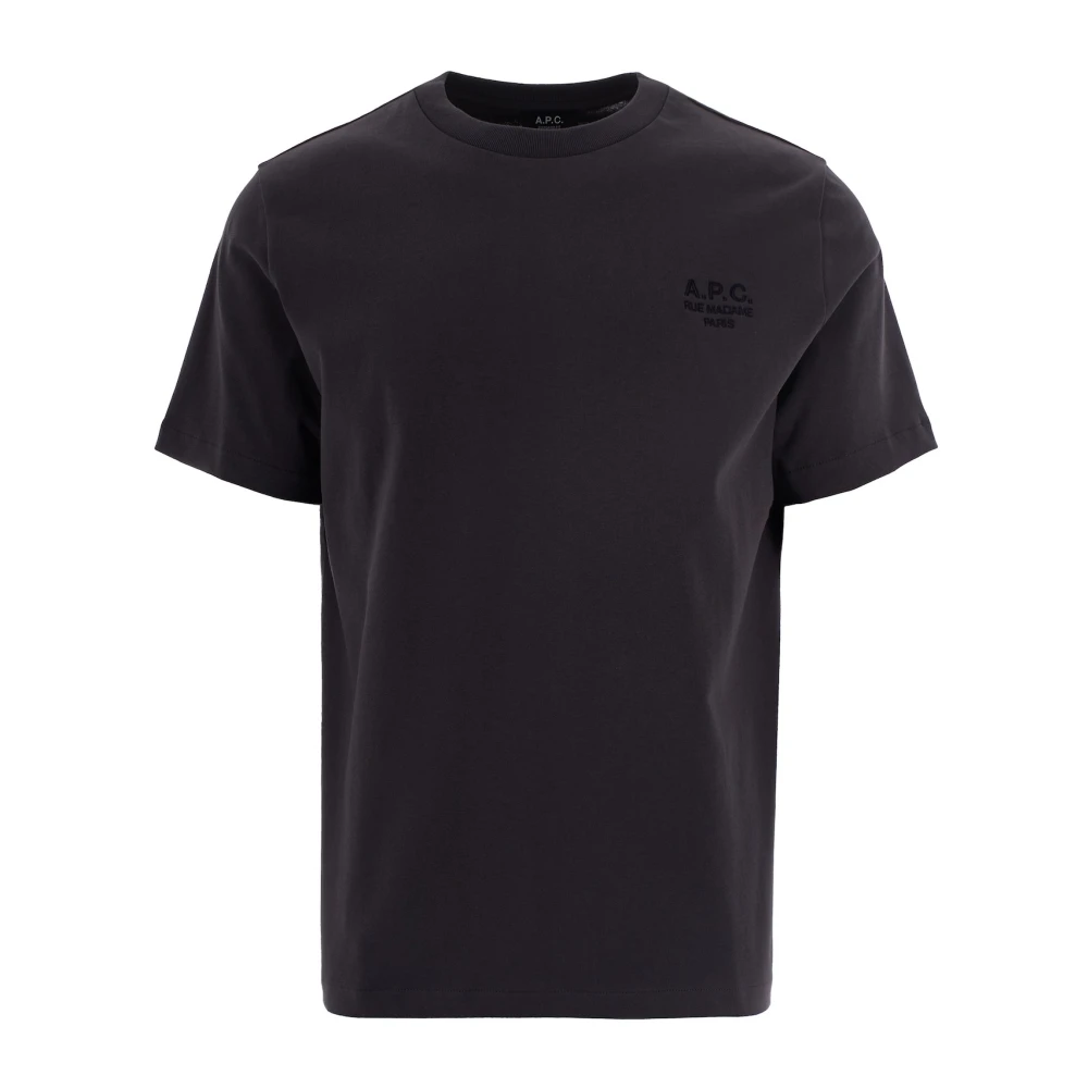A.p.c. Men's Black T-Shirts, L, Logo T-Shirt