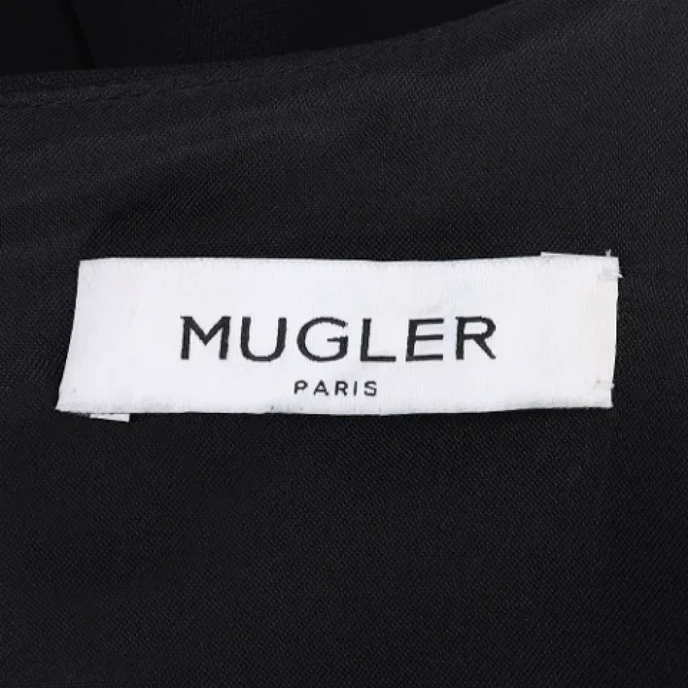 Mugler Pre-owned Wool dresses Black Dames