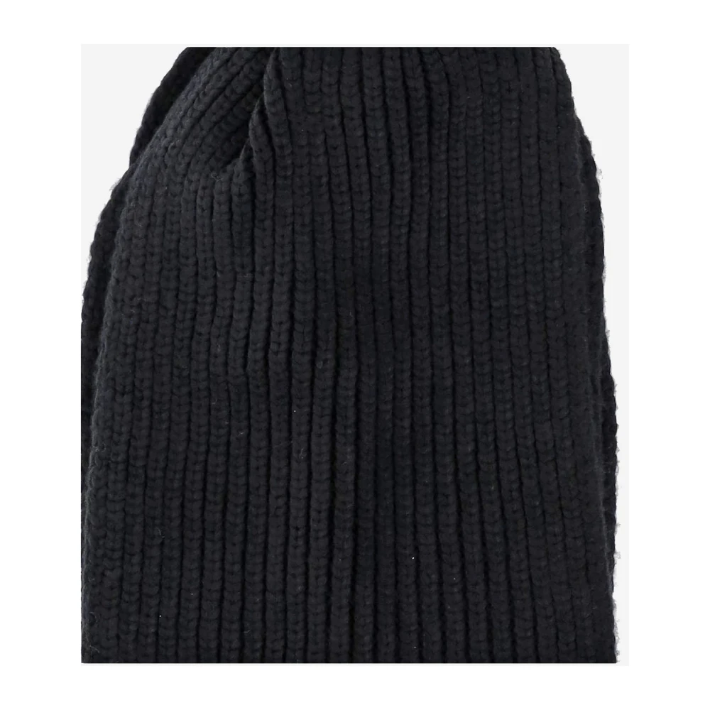 Ugg Geribbeld Acryl Blend Sjaal Zwart Black Dames