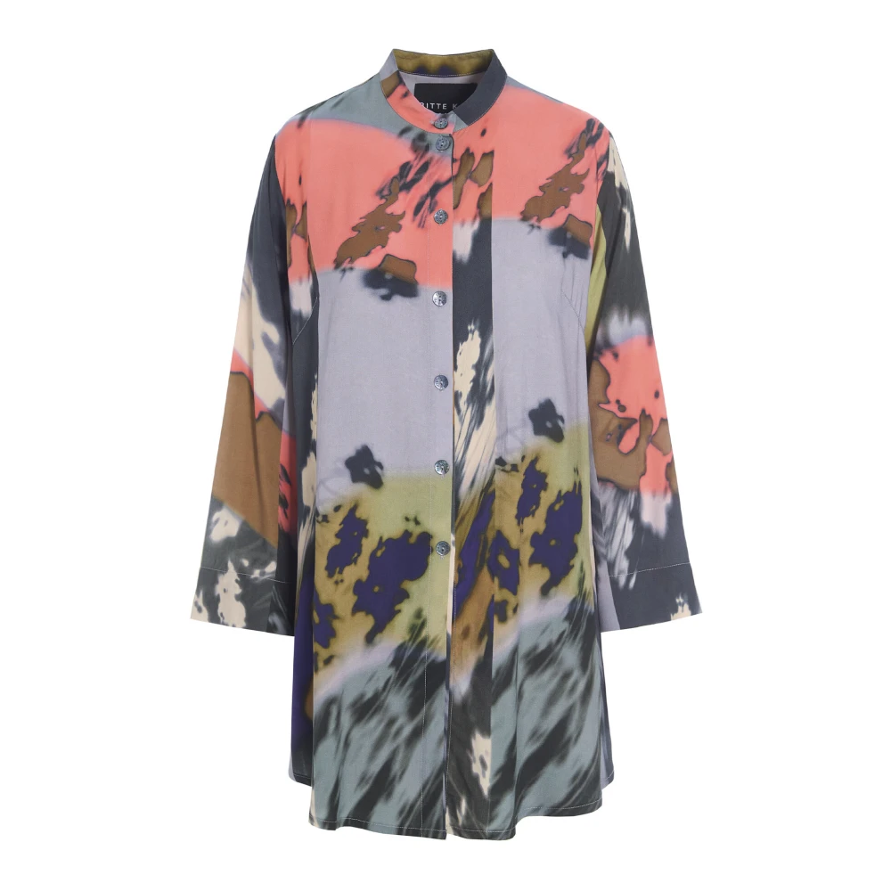Bitte Kai Rand Haru Fsc Lang Shirt Shadow Collage Multicolor Dames